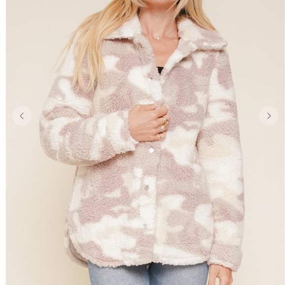 Jackets & Coats 80 Womens Oversized Camo Sherpa Jacket Poshmark
